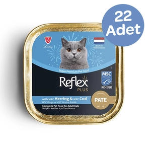 Reflex Plus Pate Ringa Ve Morina Balıklı Kedi Konservesi 85 Gr x 22 Adet - 1