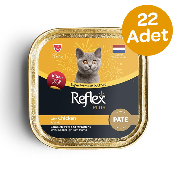 Reflex Plus Pate Tavuklu Yavru Kedi Yaş Maması 85 Gr x 22 Adet - 1