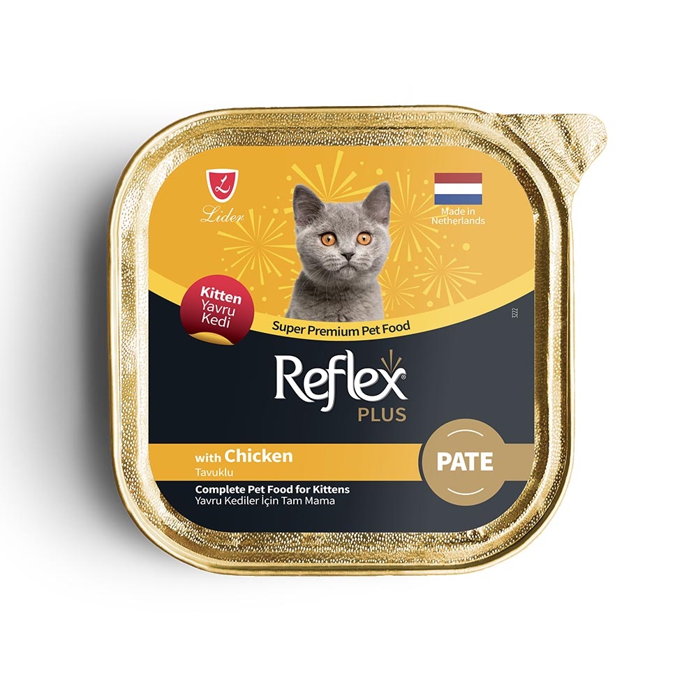 Reflex Plus Pate Tavuklu Yavru Kedi Yaş Maması 85 GR - 1