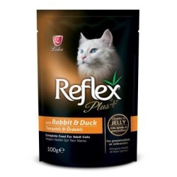 Reflex Plus Pouch Jelly Tavşan ve Ördekli Jöleli Kedi Yaş Mama 100 Gr