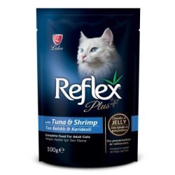 Reflex Plus Pouch Jelly Tuna ve Karidesli Kedi Yaş Mama 100 Gr