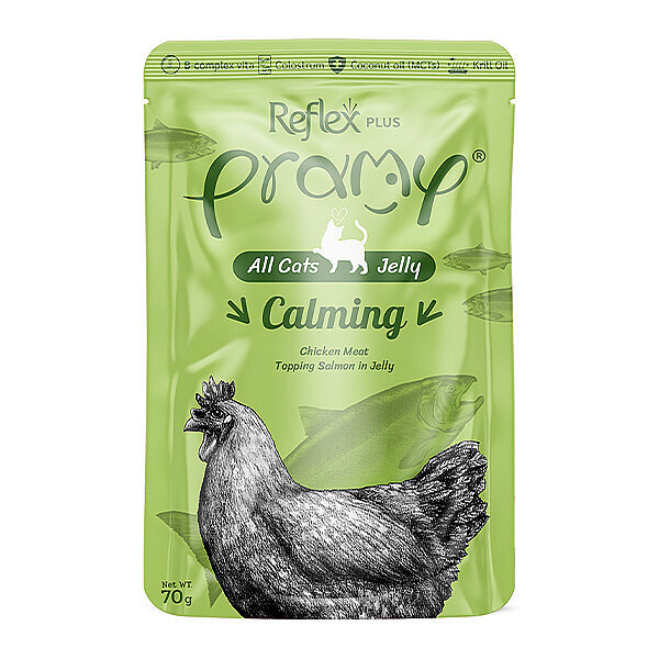 Reflex Plus Pramy Calming Jöle İçinde Tavuk Etli ve Somonlu Kedi Yaş Maması 70 g