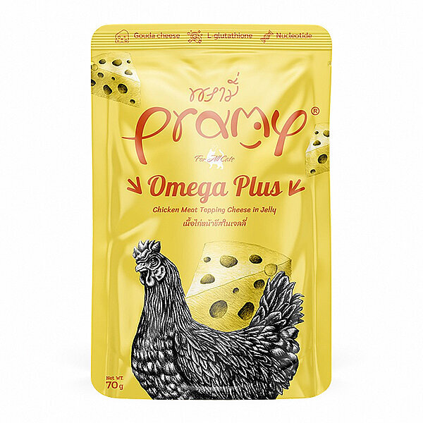 Reflex Plus Pramy Omega Plus Jöle İçinde Tavuk Etli ve Peynirli Kedi Konservesi 70 g