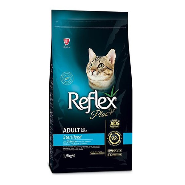 Reflex Plus Somon Balıklı Kısırlaştırılmış Kedi Maması 1.5 kg + 500 GR - 1