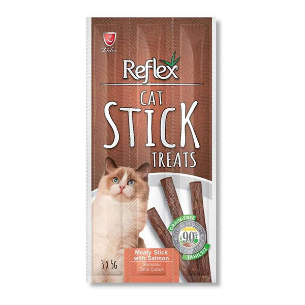 Reflex Plus Somonlu Yetişkin Kedi Ödül Çubuğu 3*5gr - 1