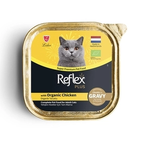 Reflex Plus Sos İçinde Parça Organik Tavuk Etli Yetişkin Kedi Konservesi 85gr - 2
