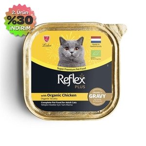 Reflex Plus Sos İçinde Parça Organik Tavuk Etli Yetişkin Kedi Konservesi 85gr