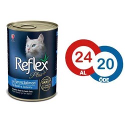 Reflex Plus Tuna ve Somonlu Kedi Yaş Maması 400 GR * 24 ADET