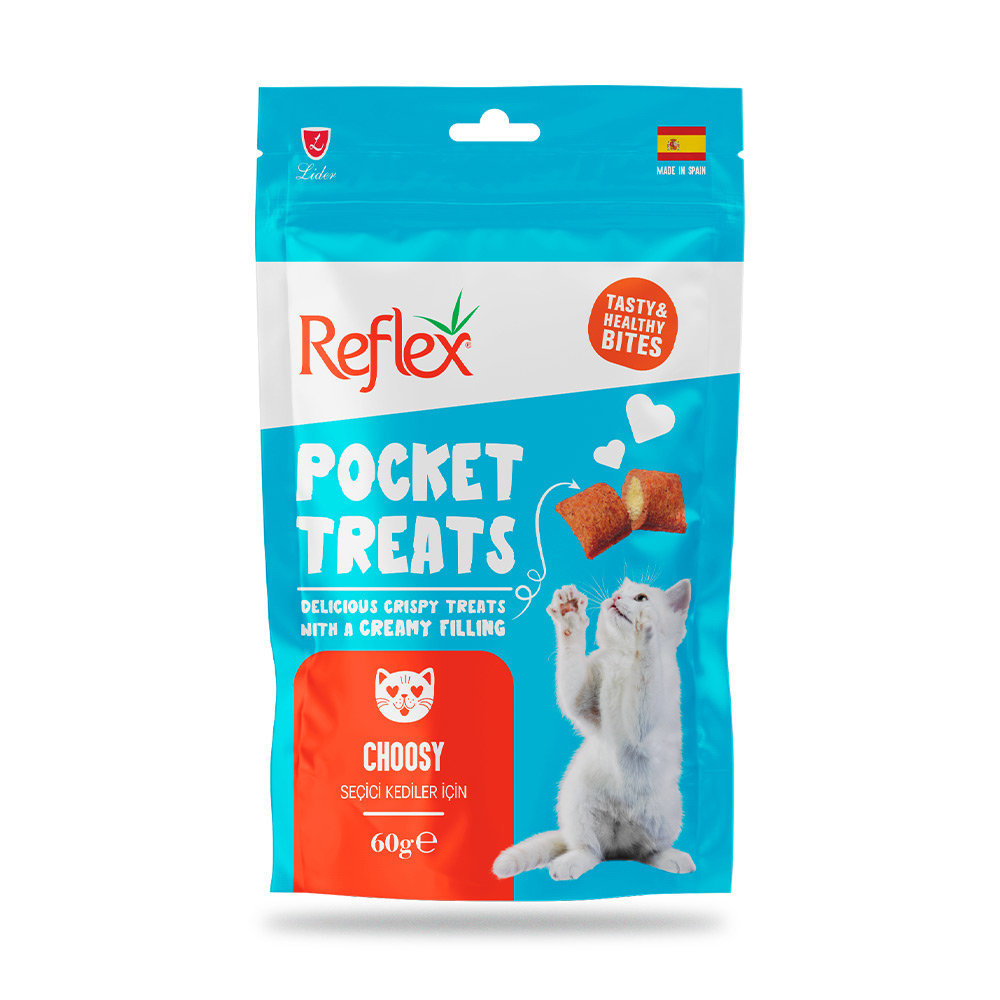 Reflex Pocket Treats Choosy Seçici Kediler İçin Tavuklu Kedi Ödül Maması 60 g - 1
