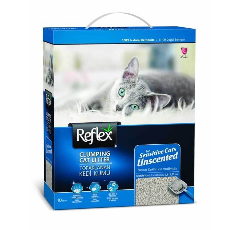 Reflex Sensitive Kokusuz Kedi Kumu 10 Lt - 1