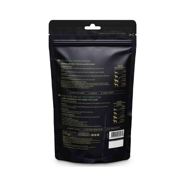 Reflex Snackies Natural Brokolili Ördek Göğsü Tahılsız Köpek Ödül Çubuğu 170 g - 2
