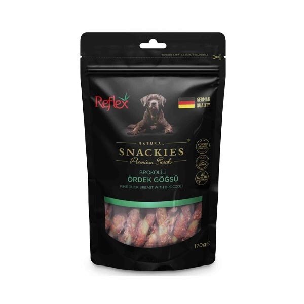 Reflex Snackies Natural Brokolili Ördek Göğsü Tahılsız Köpek Ödül Çubuğu 170gr - 1