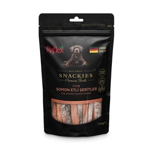 Reflex Snackies Natural Füme Somon Etli Şerit Köpek Ödül Maması 170 g - 1