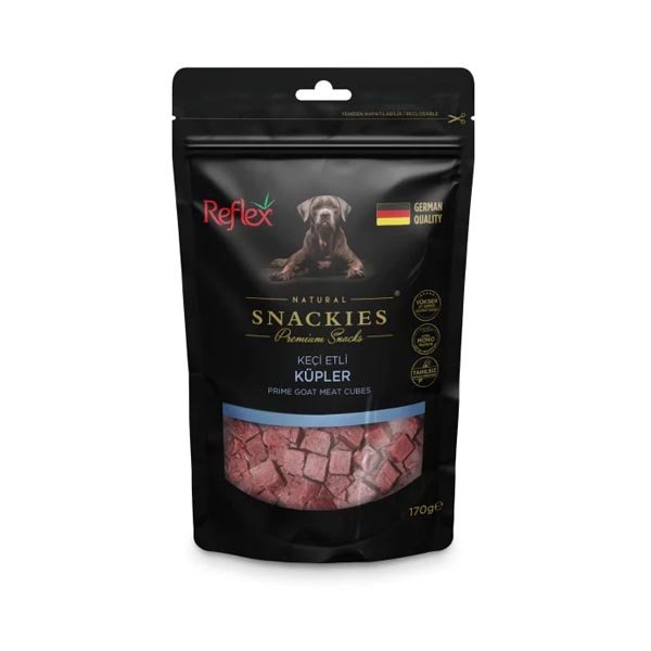Reflex Snackies Natural Keçi Etli Küp Tahılsız Köpek Ödül Maması 170gr - 1