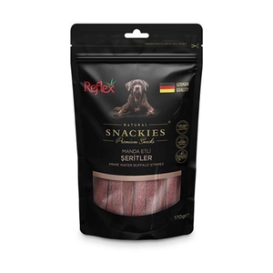 Reflex Snackies Natural Manda Etli Şerit Tahılsız Köpek Ödül Maması 170gr - 1