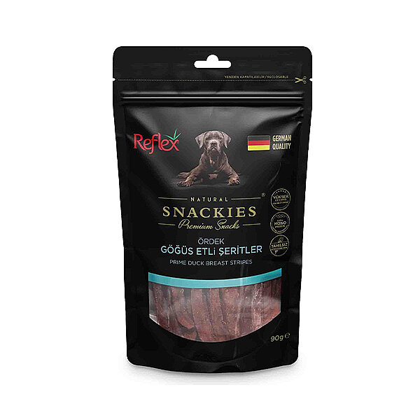 Reflex Snackies Natural Ördek Göğsü Şerit Tahılsız Köpek Ödül Maması 90 g