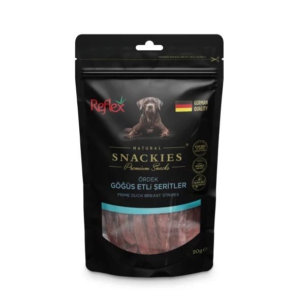 Reflex Snackies Natural Ördek Göğüs Etli Şerit Tahılsız Köpek Ödül Maması 90gr - 1