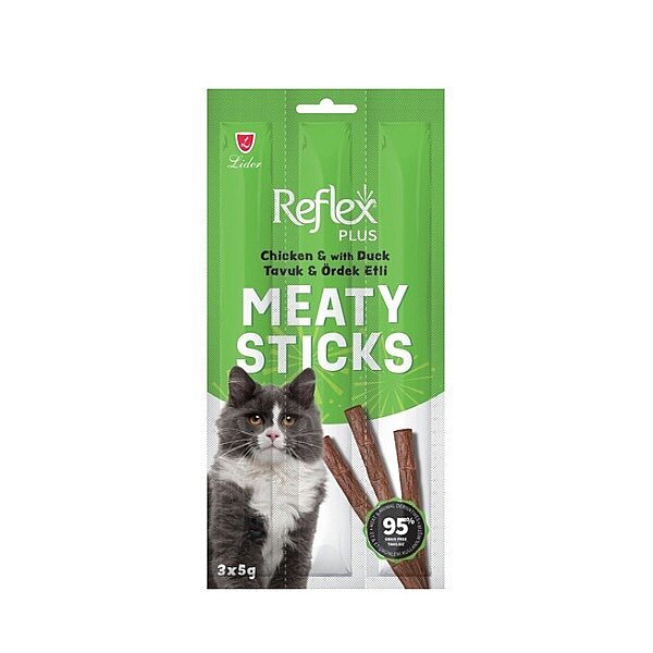 Reflex Tavuklu ve Ördekli Tahılsız Kedi Ödül Çubuğu 15 g (3'lü)
