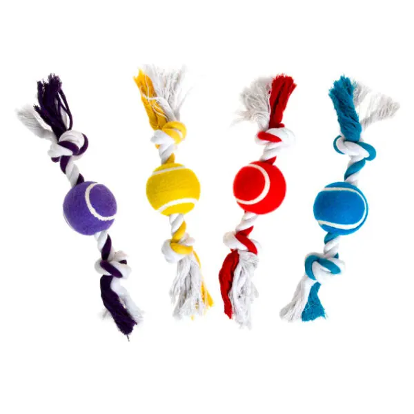 Flamingo Düğümlü Tenis Topu Köpek Oyuncağı 30 cm - 1