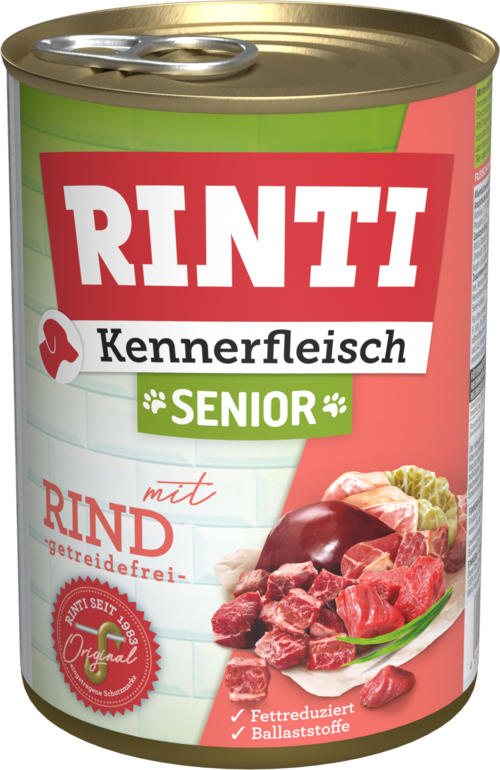 Rinti Kennerfleisch Senior Dana Etli Yaşlı Köpek Konservesi 400 Gr - 1
