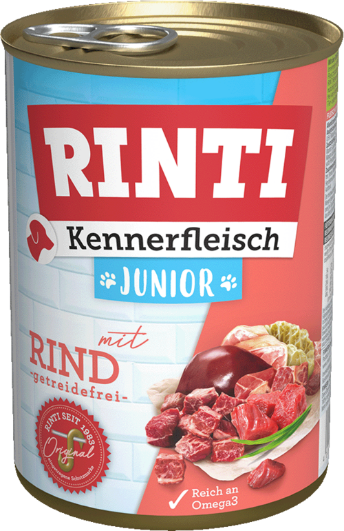 Rinti Kennerfleisch Junior Dana Etli Yavru Köpek Konservesi 400 Gr - 1