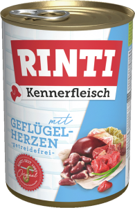Rinti Kennerfleisch Tavuk Yürekli Yetişkin Köpek Konservesi 400 Gr