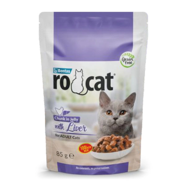 Ro-Cat Ciğerli Yetişkin Yaş Kedi Maması 85 Gr - 1