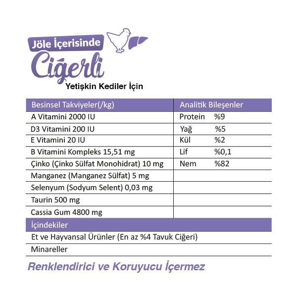 Ro-Cat Ciğerli Yetişkin Yaş Kedi Maması 85 Gr - 3