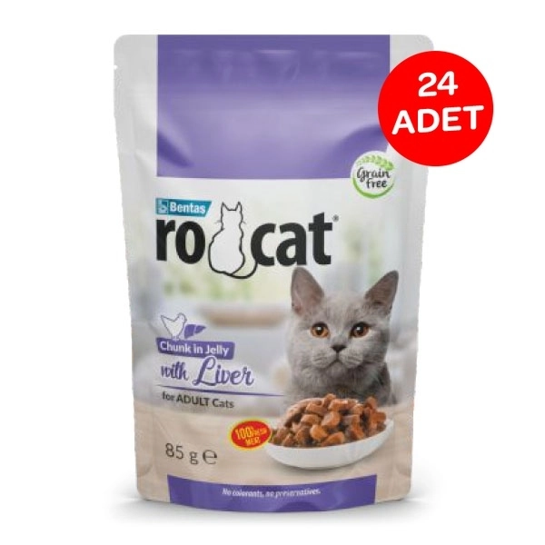 Ro-Cat Ciğerli Yetişkin Yaş Kedi Maması 85 Gr X 24 Adet - 1