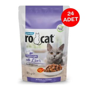 Ro-Cat Ciğerli Yetişkin Yaş Kedi Maması 85 Gr X 24 Adet