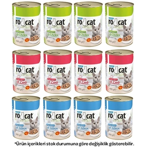 Ro-Cat Karışık Kedi Yaş Maması 400 gr X 12 Adet
