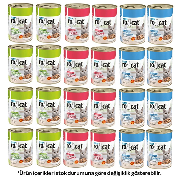 Ro-Cat Karışık Kedi Yaş Maması 400 gr X 24 Adet - 1