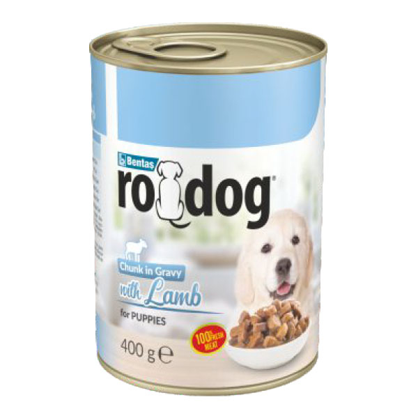 Ro-Dog Parça Etli Kuzulu Yavru Köpek Yaş Maması 400 Gr - 1