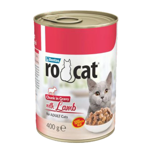 Ro-Cat Parça Etli Kuzulu Yetişkin Kedi Konservesi 400 Gr - 1