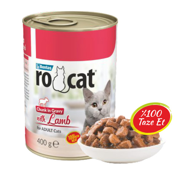 Ro-Cat Parça Etli Kuzulu Yetişkin Kedi Yaş Maması 400 Gr - 2