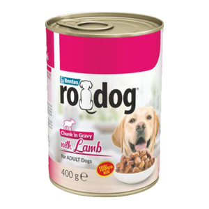 Ro-Dog Parça Etli Kuzulu Yetişkin Köpek Yaş Maması 400 Gr - 1