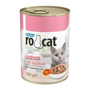 Ro-Cat Parça Etli Somonlu KısırlaştırılmışKedi Konservesi 400 Gr - 1
