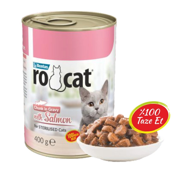 Ro-Cat Parça Etli Somonlu KısırlaştırılmışKedi Konservesi 400 Gr - 2