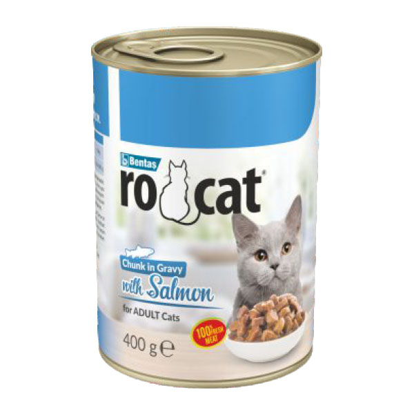 Ro-Cat Parça Etli Somonlu Yetişkin Kedi Yaş Maması 400 Gr - 1