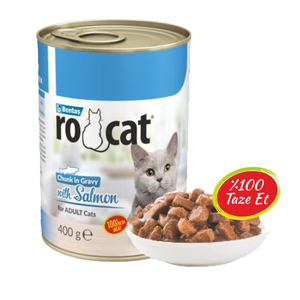Ro-Cat Parça Etli Somonlu Yetişkin Kedi Yaş Maması 400 Gr - 2