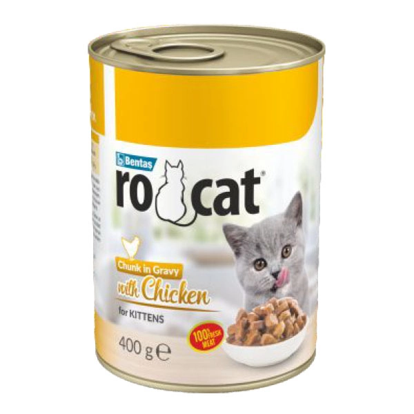 Ro-Cat Parça Etli Tavuklu Yavru Kedi Konservesi 400 Gr - 1