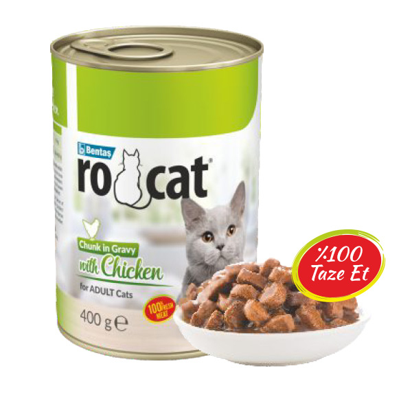 Ro-Cat Parça Etli Tavuklu Yetişkin Kedi Yaş Maması 400 Gr - 2
