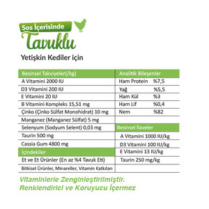 Ro-Cat Parça Etli Tavuklu Yetişkin Kedi Yaş Maması 400 Gr - 3