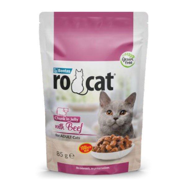 Ro-Cat Sığır Etli Yetişkin Yaş Kedi Maması 85 Gr - 1