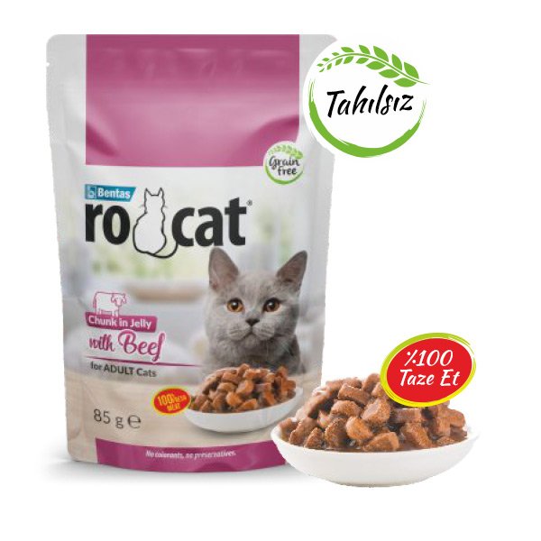 Ro-Cat Sığır Etli Yetişkin Yaş Kedi Maması 85 Gr - 2