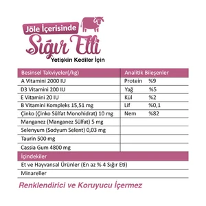 Ro-Cat Sığır Etli Yetişkin Yaş Kedi Maması 85 Gr - 3