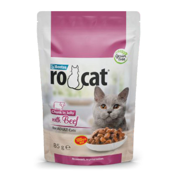 Ro-Cat Sığır Etli Yetişkin Yaş Kedi Maması 85 Gr - 1