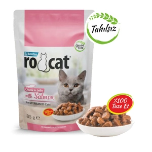 Ro-Cat Somonlu Kısırlaştırılmış Yaş Kedi Maması 85 Gr - 2