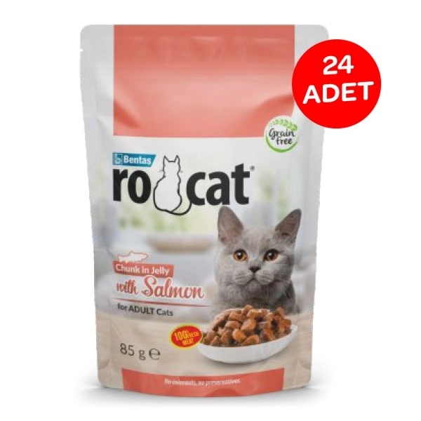 Ro-Cat Somonlu Yetişkin Yaş Kedi Maması 85 Gr X 24 Adet - 1