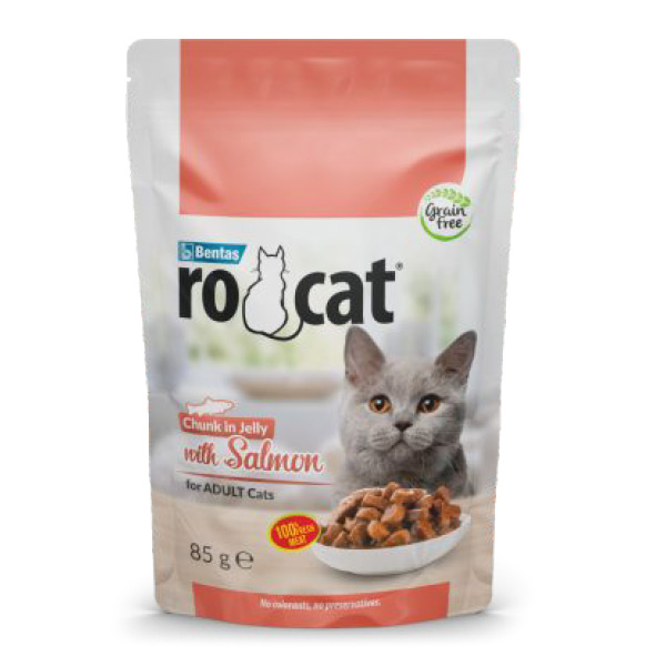 Ro-Cat Somonlu Yetişkin Yaş Kedi Maması 85 Gr - 1